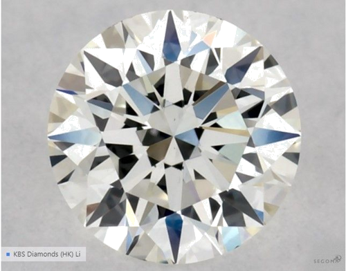 0.34 carat I-VVS1 Excellent cut Natūralus Round Deimantas (1)