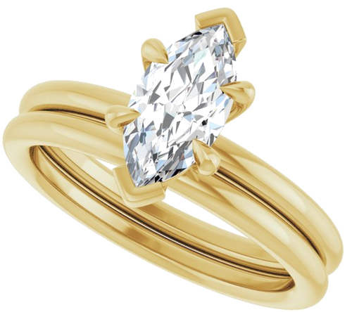 Sužadėtuvių Žiedas „Claw-Prong Solitaire“ 14k yellow gold Marquise 10mm x 5mm (10)