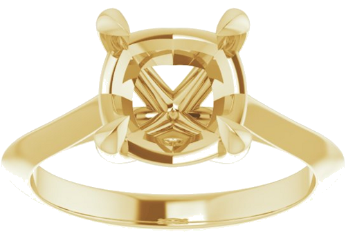 Sužadėtuvių Žiedas „Solitaire“ 585 Geltonojo Aukso Cushion 8mm (3)