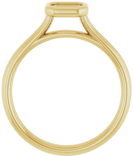 Sužadėtuvių Žiedas „Bezel-Set Solitaire“ 14k yellow gold Asscher 5mm (2)