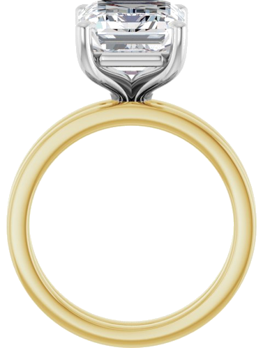 Sužadėtuvių Žiedas „Solitaire“ 14k yellow/white gold Emerald 11mm x 9mm (7)