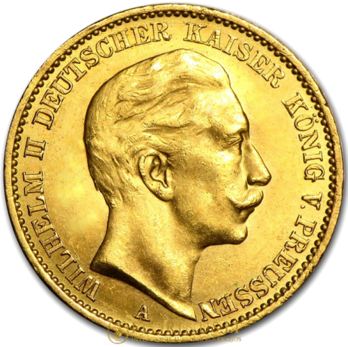 20 Markių auksinė moneta Wilhelmas II (1890-1913), Vokietijos imperija (1)