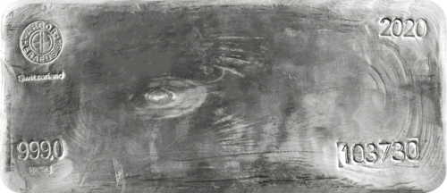 961,3 oz (29,90 kg) Standartinis investicinio sidabro lietas luitas .999 Argor-Heraeus Switzerland (2)