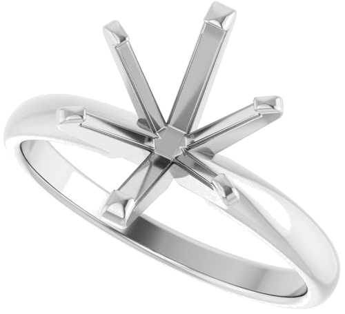 Sužadėtuvių Žiedas „Solitaire“ 585 Baltojo Aukso Oval 10mm x 8mm (5)