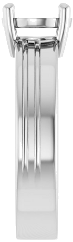 14K White 7.4 mm Round Solitaire Engagement Ring Mounting (4)