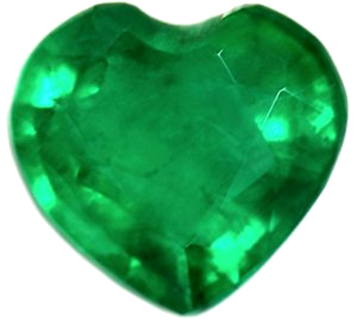 0.68 carat GREEN Heart Smaragdas (1)