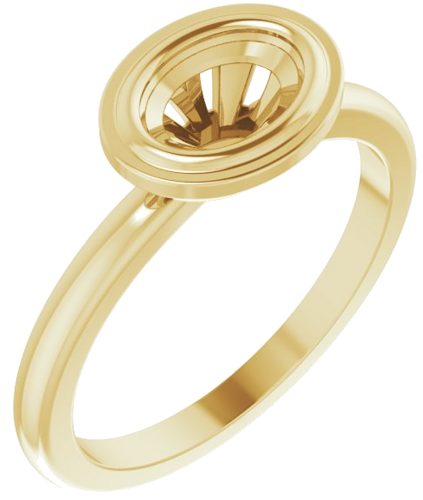 14K Yellow 7x5 mm Oval Solitaire Engagement Ring (1)