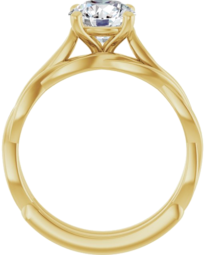 Sužadėtuvių Žiedas „Infinity-Inspired“ 14k yellow gold Round 7mm (7)