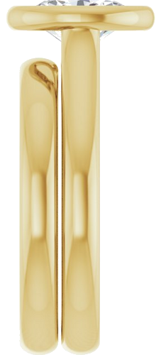 Sužadėtuvių Žiedas „Bezel-Set Solitaire“ 10k yellow gold Oval 8mm x 6mm (9)