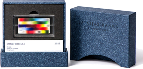 2023 г. Латвия Радостта на песните 5 евро сребърна монета (1)