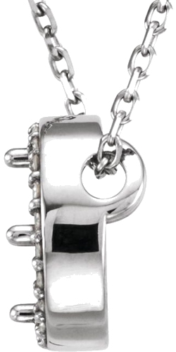 Pakabukas „Halo-Style“ 585 Baltojo Aukso Round 5.8mm (2)