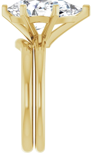 Sužadėtuvių Žiedas 10k yellow gold Pear 14mm x 9mm (9)