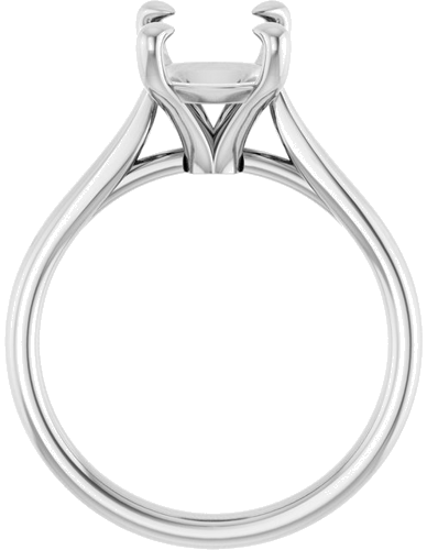 Sužadėtuvių Žiedas „Claw-Prong Solitaire“ 14k white gold Elongated Cushion 10mm x 8mm (2)