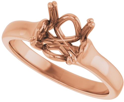 Sužadėtuvių Žiedas „Solitaire“ 14k rose gold Round 8.2mm (5)