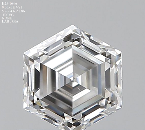0.5 carat E-VS1 Natūralus Hexagonal Deimantas (1)
