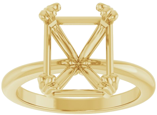Sužadėtuvių Žiedas „Solitaire“ 14k yellow gold Emerald 11mm x 9mm (3)