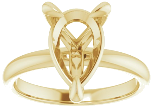 Sužadėtuvių Žiedas „Solitaire“ 585 Geltonojo Aukso Pear Shape 12mm x 8mm (3)