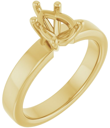 Sužadėtuvių Žiedas 10k yellow gold Pear 8mm x 6mm (1)