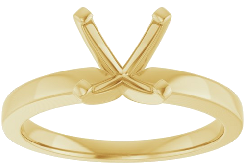 Sužadėtuvių Žiedas „Solitaire“ 10k yellow gold Square 5.5mm (3)