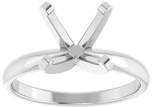 Sužadėtuvių Žiedas „Solitaire“ 585 Baltojo Aukso Square 7mm (3)