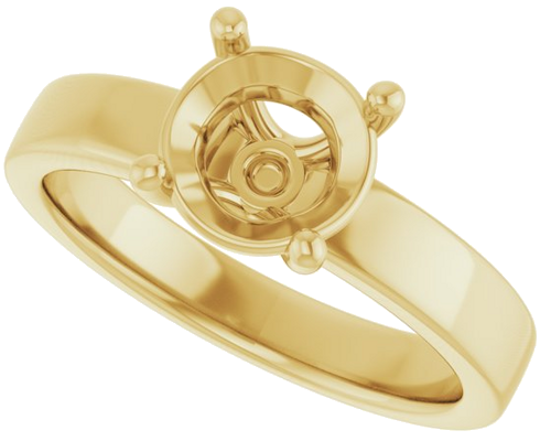 Sužadėtuvių Žiedas „Solitaire“ 14k yellow gold Round 7.4mm (5)
