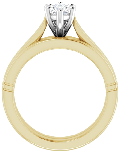 18K Yellow   White 10x5 mm Marquise Engagement Ring Mounting (7)