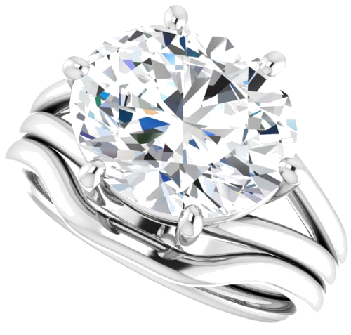 Sužadėtuvių Žiedas „Solitaire“ 14k white gold Oval 12mm x 10mm (10)