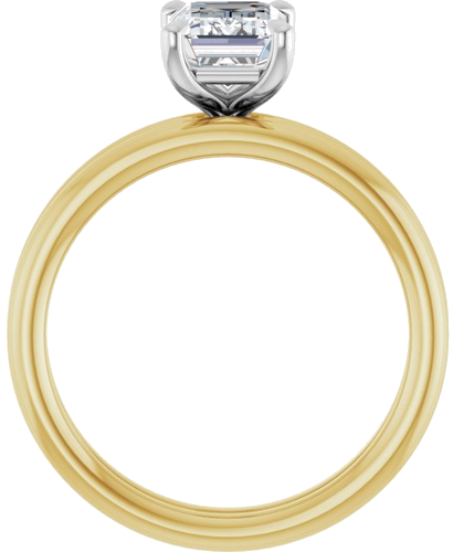 Sužadėtuvių Žiedas „Claw-Prong Solitaire“ 14k yellow/white gold Emerald 7.5mm x 5.5mm (7)