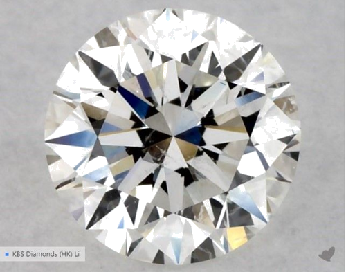 0.57 carat G-SI2 Excellent cut Natūralus Round Deimantas (1)