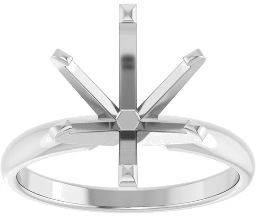 Platinum 11x9 mm Oval Solitaire Engagement Ring Mounting (3)