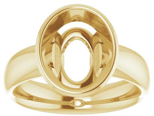 Sužadėtuvių Žiedas „Bezel-Set Solitaire“ 14k yellow gold Oval 11mm x 9mm (3)