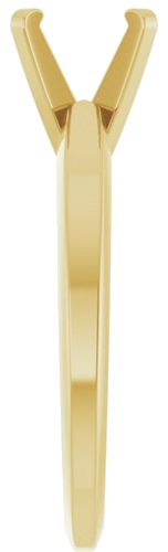 14K Yellow 6.5 mm Round Solitaire Engagement Ring Mounting (4)