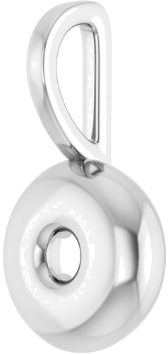 14K White 2.5 mm Round Accented Charm Pendant Mounting (2)