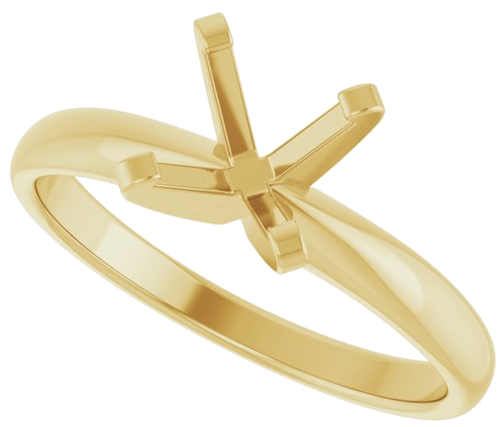Sužadėtuvių Žiedas „Solitaire“ 14k yellow gold Square 5mm (5)
