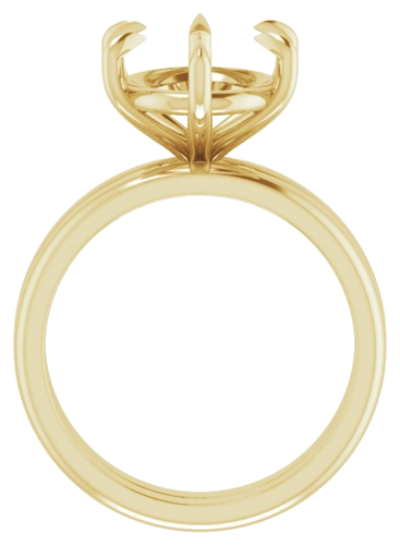 Sužadėtuvių Žiedas „Claw-Prong“ 10k yellow gold Oval 12mm x 10mm (7)