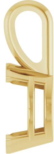 Pakabukas „Half-Bezel Solitaire“ 585 Geltonojo Aukso Oval 8mm x 6mm (3)