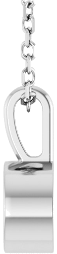 Pakabukas „Bezel-Set Solitaire“ 14k white gold Round 5mm (3)