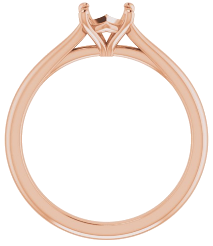 Sužadėtuvių Žiedas „Solitaire“ 18k rose gold Round 6mm (2)