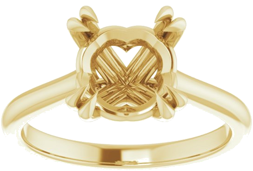 Sužadėtuvių Žiedas „Double Claw-Prong“ 18k yellow gold Round 9mm (3)