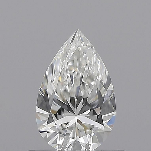 0.51 carat F-VVS2 Natūralus Pear Deimantas (1)