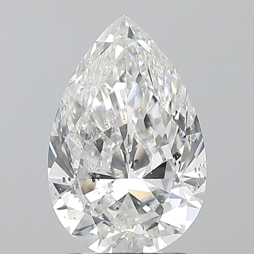 2.01 carat F-SI2 Natūralus Pear Deimantas (1)