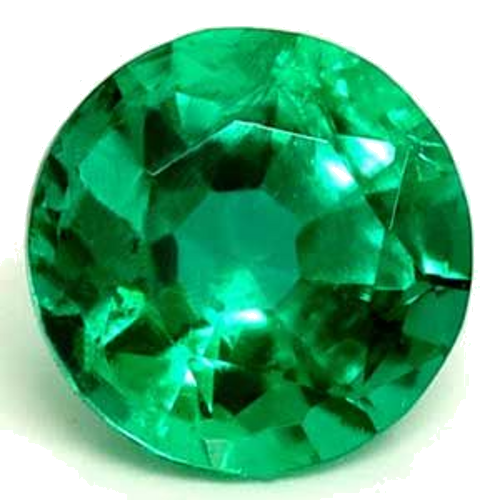 0.42 carat GREEN Round Smaragdas (1)