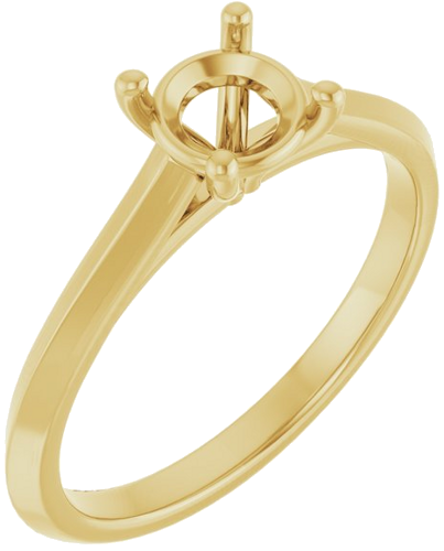 Sužadėtuvių Žiedas „Claw-Prong“ 14k yellow gold Round 5.8mm (1)