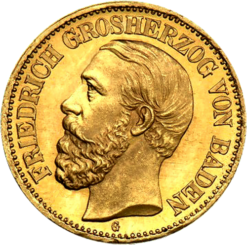 10 Marks Friedrich I 1872-1873 gold coin German Empire (1)