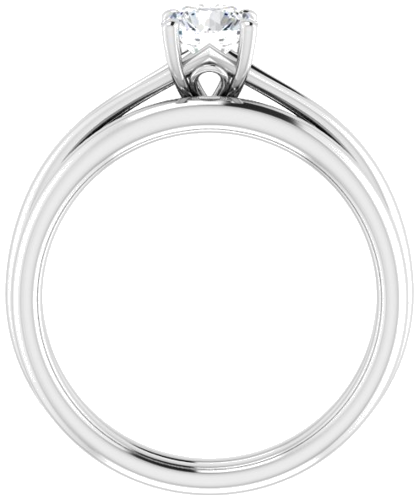 Sužadėtuvių Žiedas „Solitaire“ 14k white gold Round 5.2mm (7)