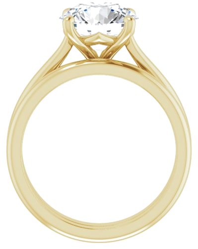 14K Yellow 9 mm Round Solitaire Engagement Ring Mounting (7)
