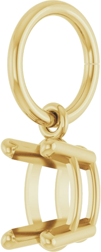 Pakabukas „Solitaire Charm“ 14k yellow gold Oval 6mm x 4mm (2)