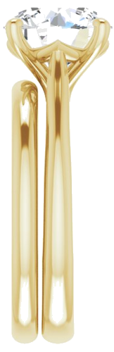 14K Yellow 9 mm Round Solitaire Engagement Ring Mounting (9)