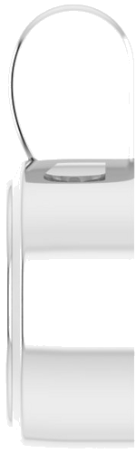 Pakabukas „Solitaire“ 585 Baltojo Aukso Round 9mm (3)