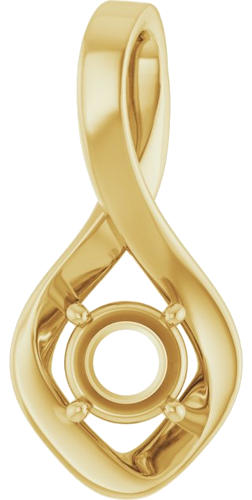 Pakabukas „Infinity-Inspired“ 585 Geltonojo Aukso Round 5.2mm (1)